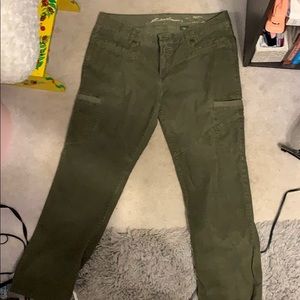 Eddie Bauer Army Green Corduroy Cargo Pants